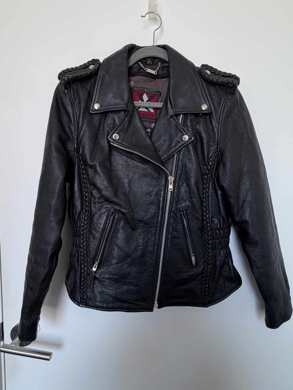 Xpert Women’s Black Leather Biker Jacket